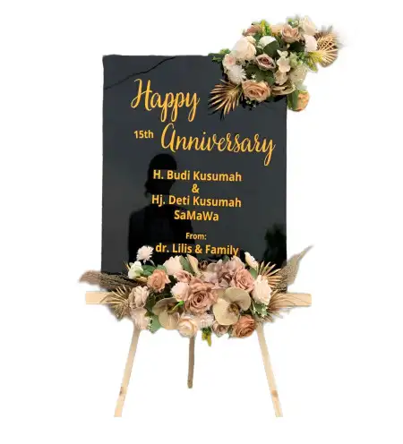 Papan Bunga Akrilik Bangun