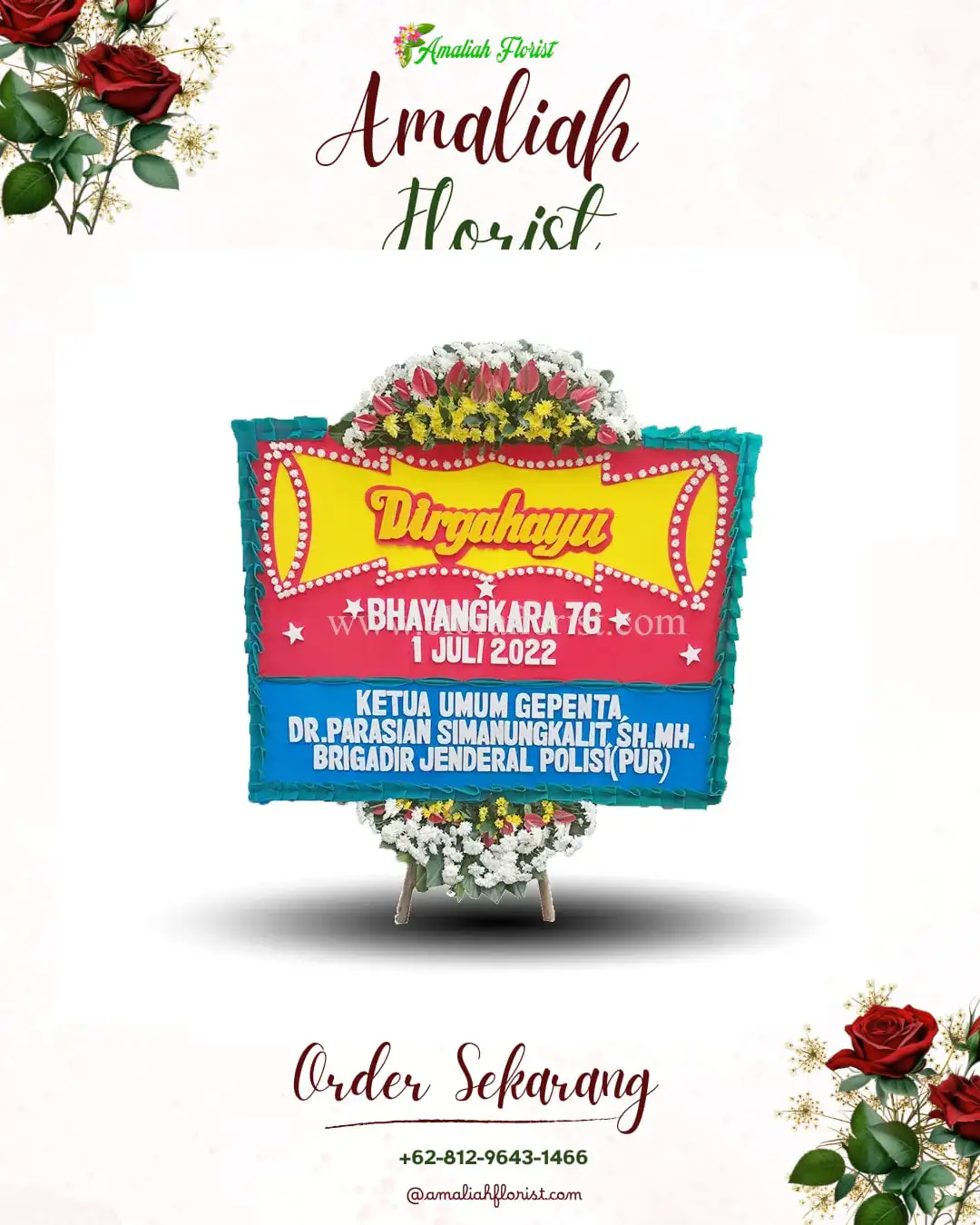 Papan Bunga HUT Ulang Tahun Bangun